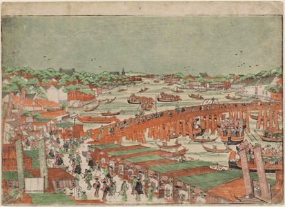 Utagawa Toyoharu: Ryogoku Bridge - Museum of Fine Arts
