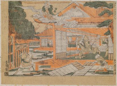 Utagawa Toyoharu: Watanabe Yakata no zu, from the series Kokon Yushi-zoroe (Ancient and Modern Heroes) - Museum of Fine Arts