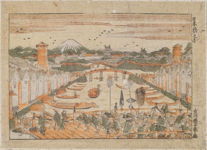Utagawa Toyoharu: View of Nihonbashi (Nihonbashi no zu) - Museum of Fine Arts
