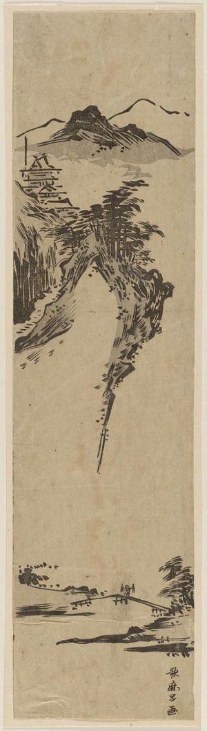 Kitagawa Utamaro: Landscape in Ink-painting Style - Museum of Fine Arts