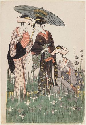 Kitagawa Utamaro: Women in Iris Garden - Museum of Fine Arts