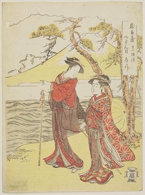 Katsukawa Shunko: Act VII, the Journey (Hachidanme, michiyuki), from the series The Eleven Acts of the Storehouse of Loyal Retainers (Chûshingura jûichi dan tsuzuki) - Museum of Fine Arts