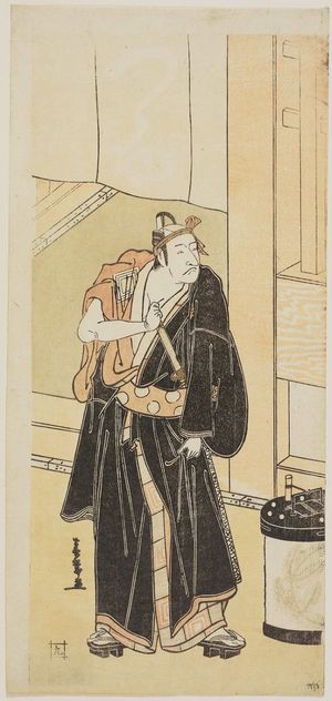 Katsukawa Shunjô: Actor standing hand on sword - Museum of Fine Arts
