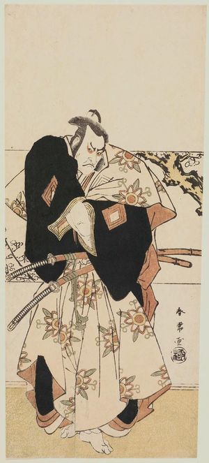 Katsukawa Shunjô: Actor Ichikawa Danjuro with swords - Museum of Fine Arts