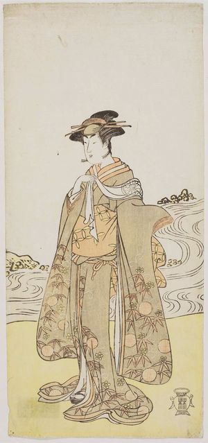 Katsukawa Shunko: Actor in role of woman by stream - Museum of Fine Arts