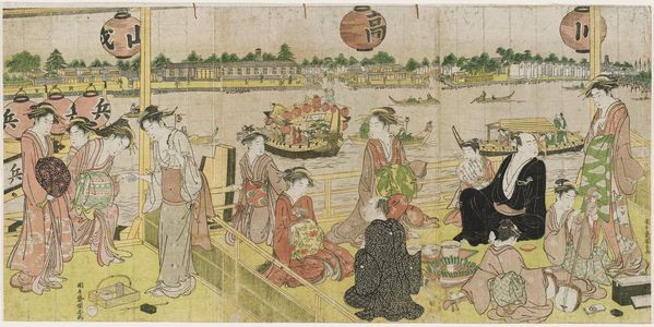 Angyûsai Enshi: A Party at Nakasu - Museum of Fine Arts