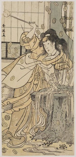 Katsukawa Shun'ei: Actor Segawa Kikunojô III as the Dragon Maiden disguised as Osaku - Museum of Fine Arts