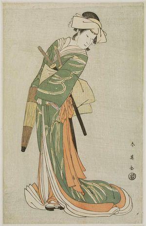 Katsukawa Shun'ei, 勝川春英 (Katsukawa Shun'ei)による浮世絵「Actor Nakamura Noshio as Tonase」