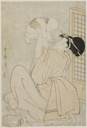 Kitagawa Utamaro: Mother Bouncing Baby - Museum of Fine Arts