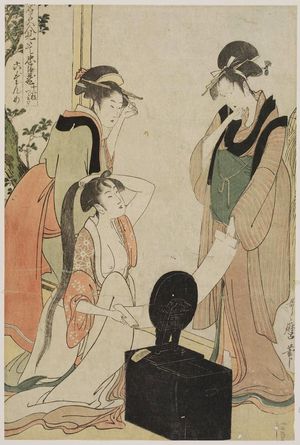 喜多川歌麿: Act VI (Rokudanme), from the series The Chûshingura Drama Parodied by Famous Beauties: A Set of Twelve Prints (Kômei bijin mitate Chûshingura jûnimai tsuzuki) - ボストン美術館