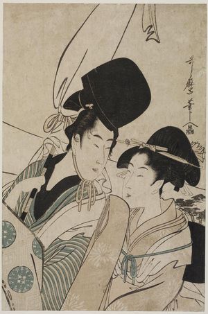 喜多川歌麿: Parody of Narihira's Journey to the East - ボストン美術館