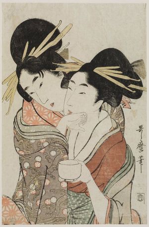 Kitagawa Utamaro: Two Courtesans with Teacup - Museum of Fine Arts