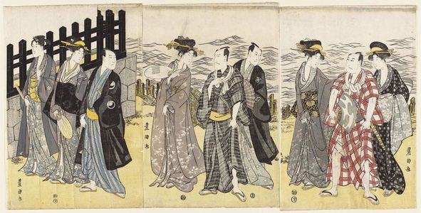 Utagawa Toyokuni I: Actor and Women - Museum of Fine Arts