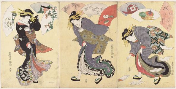 Utagawa Toyokuni I: Women with Fans - Museum of Fine Arts