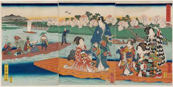 二歌川広重: The Sumida River in the Eastern Capital (Tôto Sumidagawa) - ボストン美術館