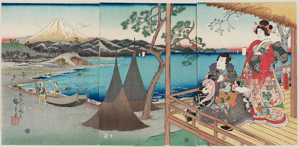 Utagawa Hiroshige: View of Tago Bay (Tago no Ura fûkei) - Museum of Fine Arts