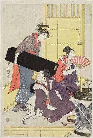 Kitagawa Utamaro: Niwaka Festival Performers in a Yoshiwara Teahouse - Museum of Fine Arts