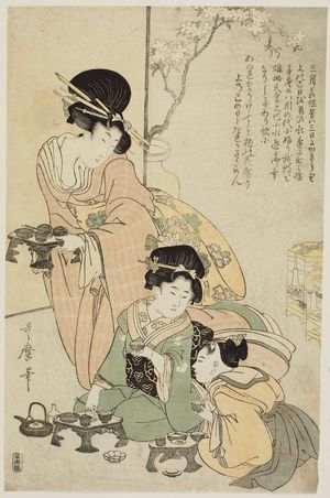 Kitagawa Utamaro: The Third Month, from an untitled pentaptych of the Five Festivals (Gosekku) - Museum of Fine Arts
