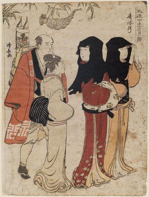 Torii Kiyonaga: The Twelfth Month (Harumachizuki), from the series Fashionable Monthly Pilgrimages in the Four Seasons (Fûryû shiki no tsuki môde) - Museum of Fine Arts