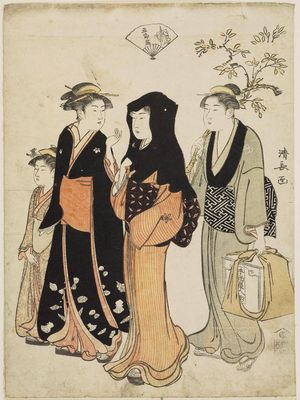 鳥居清長: The Third Month, from the series Amusements of the FIve Festivals (Go setsu asobi) - ボストン美術館