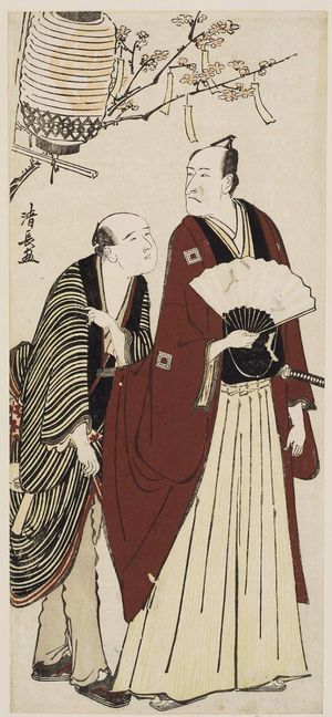 Torii Kiyonaga: Actor Ichikawa Danjûrô V and Attendant - Museum of Fine Arts