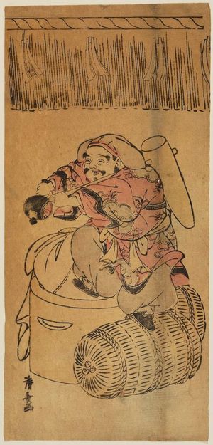 Torii Kiyonaga: Daikoku Dancing on a Rice Bale - Museum of Fine Arts