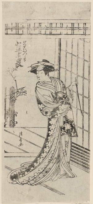 Torii Kiyonaga: Actor Iwai Hanshirô IV as the Courtesan Katsuragi - Museum of Fine Arts