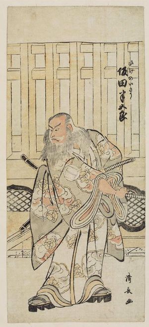 Torii Kiyonaga: Actor Sakata Hangorô II as Hige no Ikyû - Museum of Fine Arts