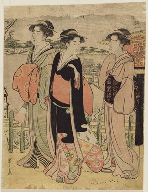Hosoda Eishi: Shinobazu Pond in Ueno, from the series Eight Layers of Brocade in the Capital (Miyako yae no nishiki) - Museum of Fine Arts