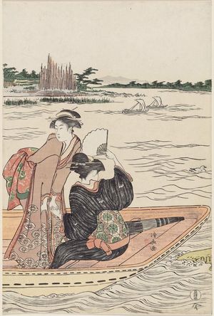 Torii Kiyonaga: A Ferry on the Sumida River - Museum of Fine Arts