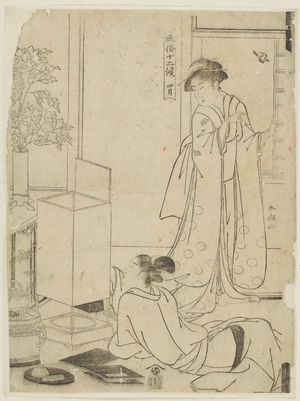 勝川春潮: The Fourth Month (Shigatsu), from the series Twelve Months of Popular Customs (Fûzoku jûni kô) - ボストン美術館