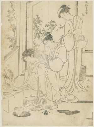 勝川春山: from the series The Five Virtues in the Manners of Women (Fûzoku onna gojô) - ボストン美術館