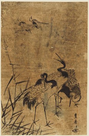 Utagawa Toyohiro: Cranes - Museum of Fine Arts