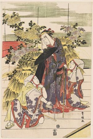 Utagawa Toyokuni I: Private Performance of Women's Kabuki: Tsurigitsune? - Museum of Fine Arts