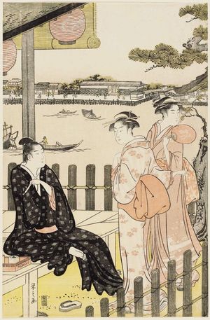 Hosoda Eishi: A Summer Gathering at the Sumiya Restaurant - Museum of Fine Arts