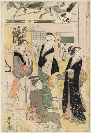 Hosoda Eishi: Women Resting in the Votive Picture Hall at Asakusa - Museum of Fine Arts