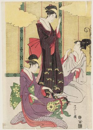細田栄之: A Modern Version of the Concert of Ushiwakamaru and Jôruri-hime - ボストン美術館
