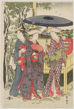 歌川豊国: Summer Scene at Mount Atago in Edo - ボストン美術館