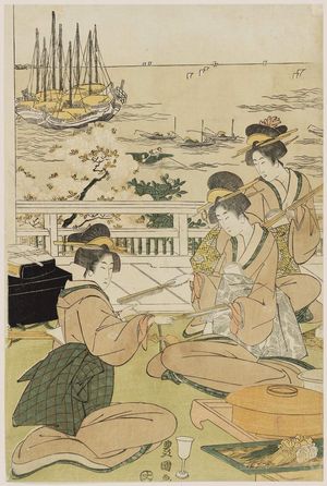 Utagawa Toyokuni I: Banquet at Shinagawa - Museum of Fine Arts