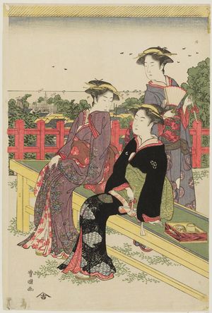 歌川豊国: Summer Scene at Mount Atago in Edo - ボストン美術館