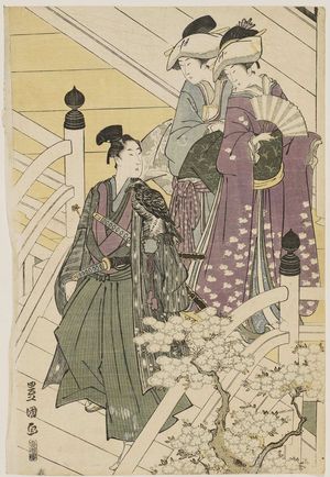 Utagawa Toyokuni I: A Hawking Party on a Veranda - Museum of Fine Arts