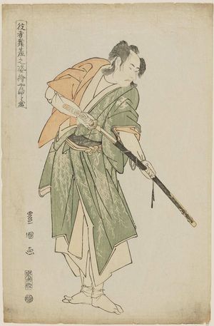 Utagawa Toyokuni I: Yamatoya (Actor Bandô Mitsugorô II as Ishii Genzo), from the series Portraits of Actors on Stage (Yakusha butai no sugata-e) - Museum of Fine Arts
