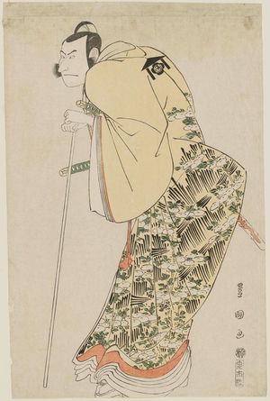 Utagawa Toyokuni I: (Actor Nakamura Nakazô II as Kudô Suketsune), from the series Portraits of Actors on Stage (Yakusha butai no sugata-e) - Museum of Fine Arts