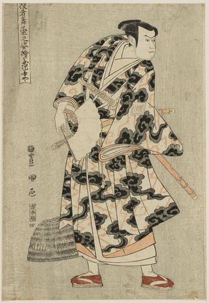 Utagawa Toyokuni I: Tachibanaya (Actor Ichikawa Yaozô III as Fuwa Banzaemon), from the series portraits of Actors on Stage (Yakusha butai no sugata-e) - Museum of Fine Arts