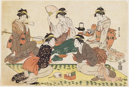 Hosoda Eishi: Five Teahouse Beauties - Museum of Fine Arts