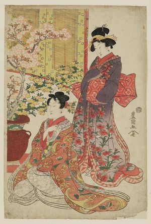 歌川豊国: Actor and Woman - ボストン美術館