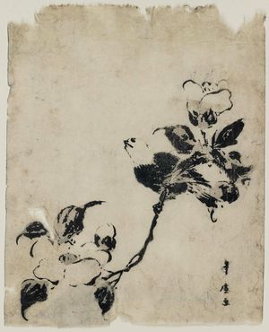 Utagawa Toyohiro: Bird on Camellia Branch - Museum of Fine Arts