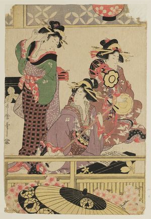 Kitagawa Utamaro: Women Playing Music on a Balcony - Museum of Fine Arts