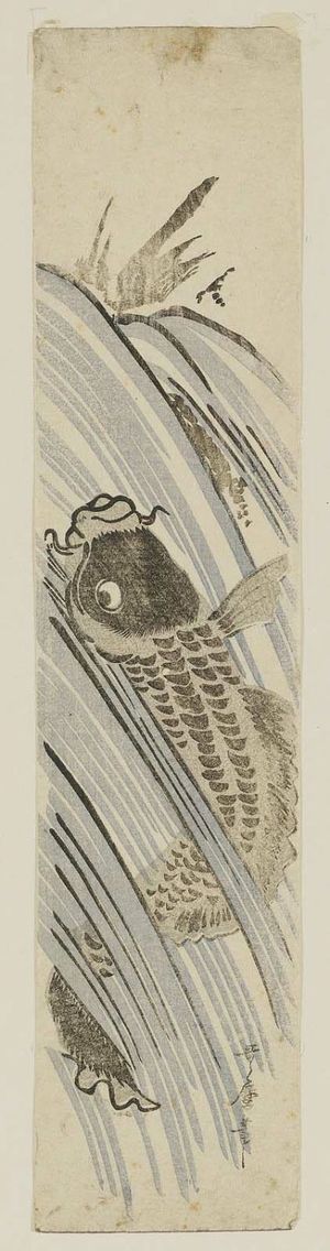 Kitagawa Utamaro: Carp in Waterfall - Museum of Fine Arts