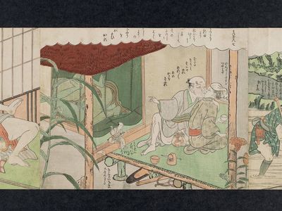 Suzuki Harunobu: No. 7 from the erotic series The Amorous Adventures of Mane'emon (Fûryû enshoku Mane'emon) - Museum of Fine Arts